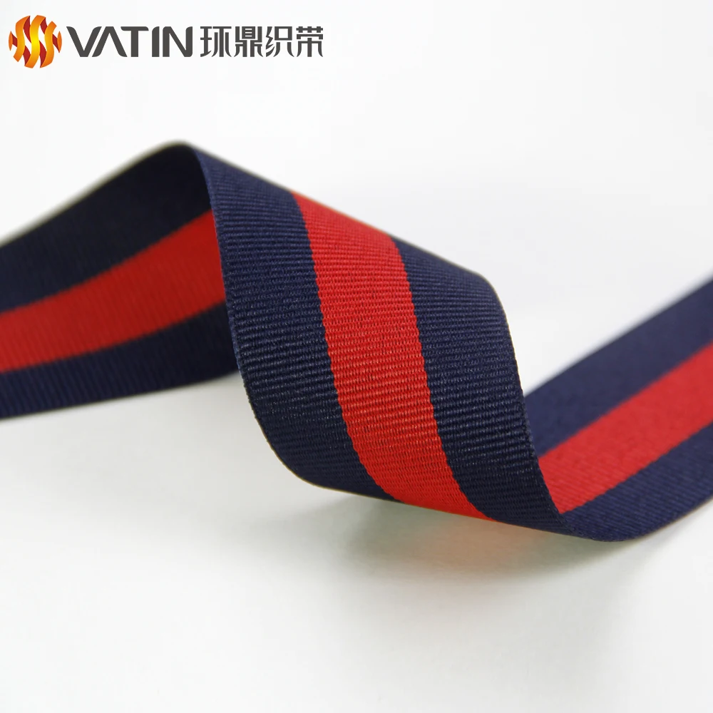 Special Design Country Flag Stripe French Woven Grosgrain Ribbon