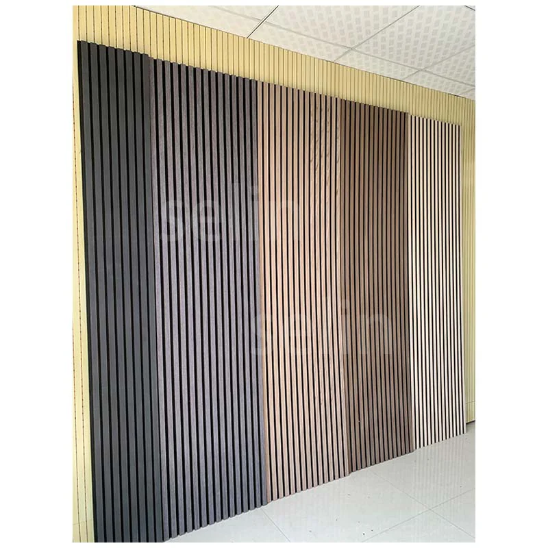 Eco Friendly Natural Wood Veneer Mdf Acoustic Panel Wood  Acoustic Slat Wall Panels Akupanel