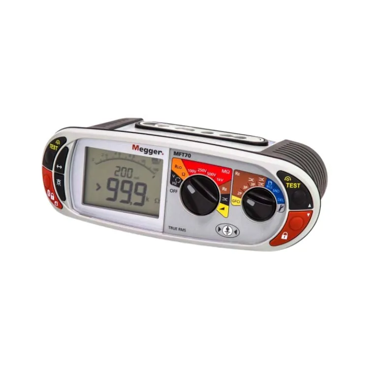 Megger MFT70-US 100V/250V/500V/1000V Multifunction Tester - with neck strap Memory storage