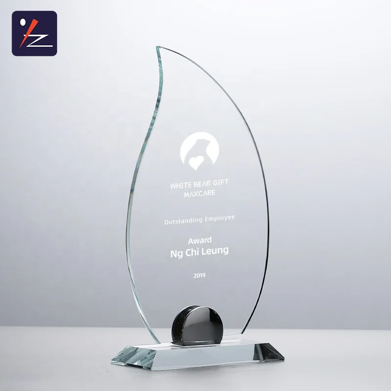 Peach  shaped  best selling blank crystal glass award for business gift