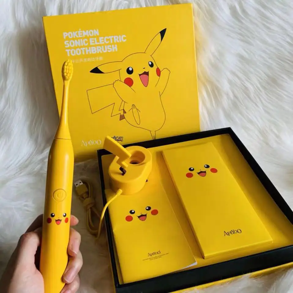 2019 новейший дизайн детская звуковая зубная щетка Pikachu электрическая для