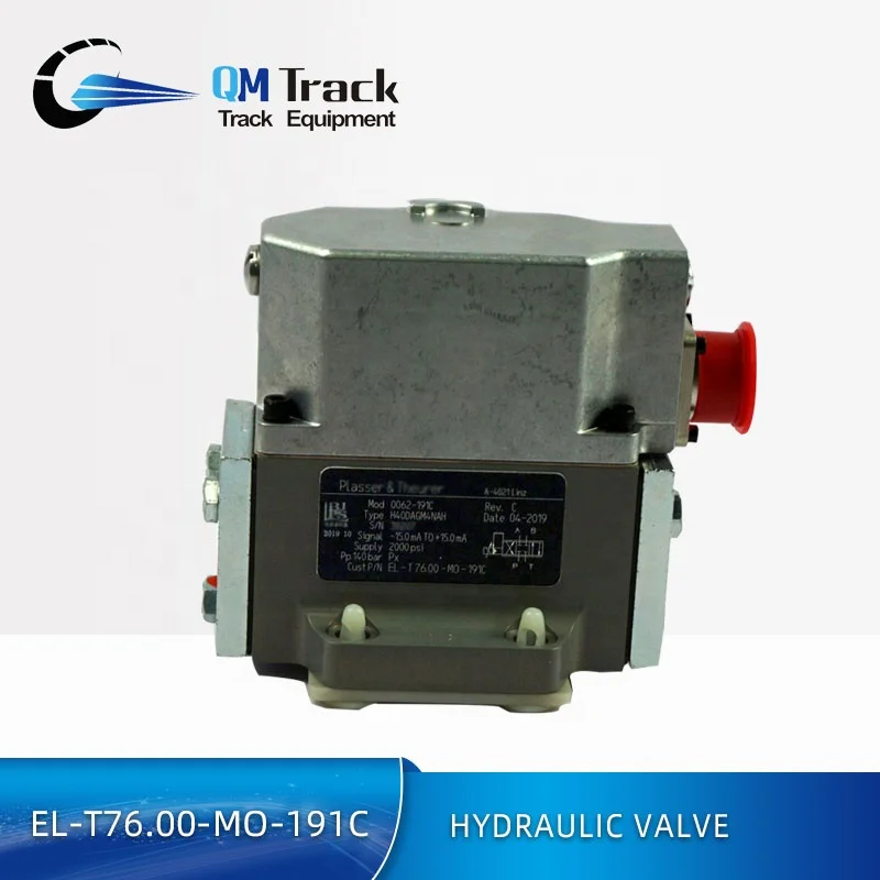 Hydraulic Servo Valve With The Red Label For Railway Tamping Maintenance Equipment Of Plasser Type EL T76 00MO 191C H40DAGM4NAH