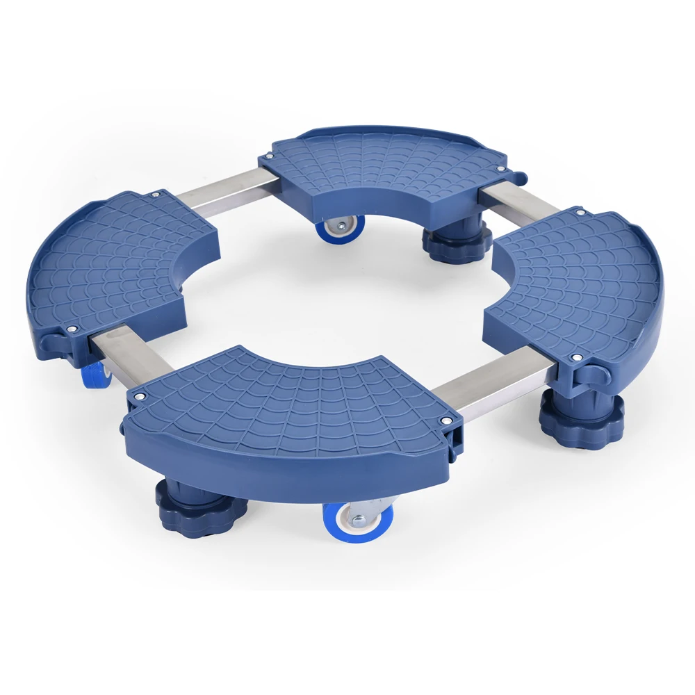 VERTAK Indoor Rollable Plant Dolly Adjustable Wheeled Planter Saucer Tray Anti-skid Plant Pallet Caddy with 4 feet & 4 wheels