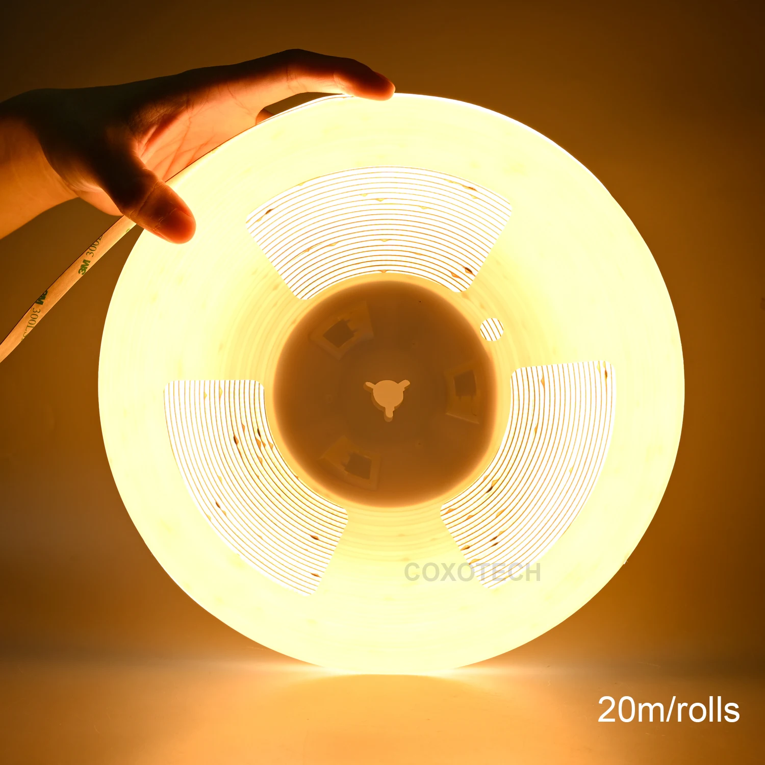 HL5000 Ra90 8mm wide 20M Ultra length DC24V 480 CHIP CC COB LED Strip