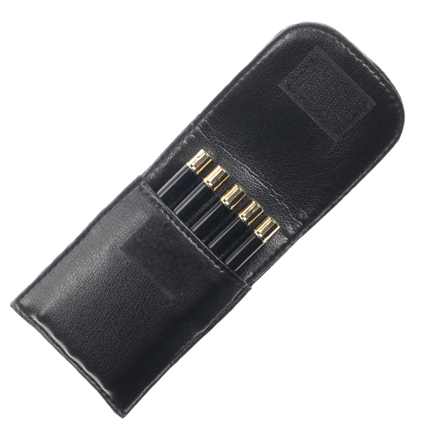 High quality 1pc mini size portable cosmetic make up PU travel brushes Bag with 5 Holes