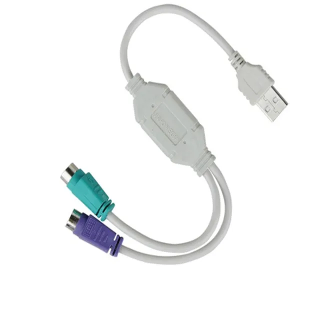 new product 2 in1 usb to 2 ps2 keyboard cable