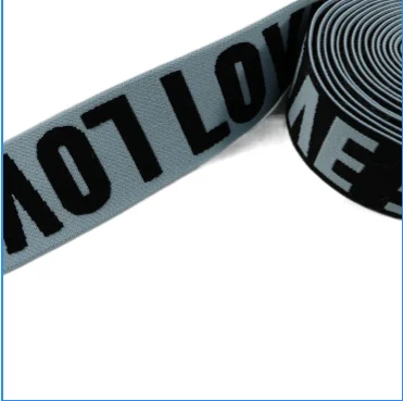 Soft printed customized elastic band underwear jacquard woven shiny elastic band for boxer waistbands