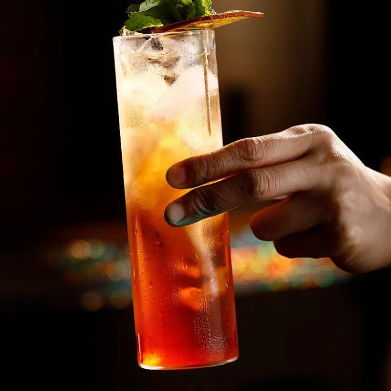 Bottomless Borosilicate Clear Tall Glass Cylinder for Water Juice Beer Drinks and Cocktails and Mixed Drinks