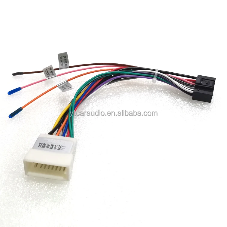 Car Radio Stereo 16 PIN Wiring Harness Adapter For Mitsubishi Galant aftermarket android Head Unit Audio Power Cable Harness