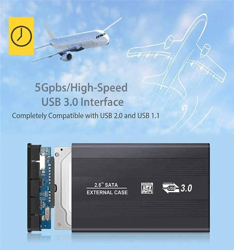Корпус для внешнего жесткого диска USB 3 0 2 5 дюйма SATA HDD SSD Win 7 8 XP Vista Mac