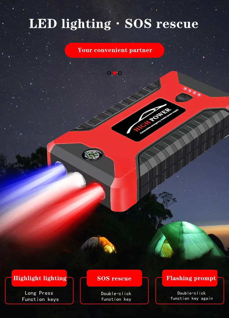 99800mah multi-function jump starter car battery charger booster portable jump starters