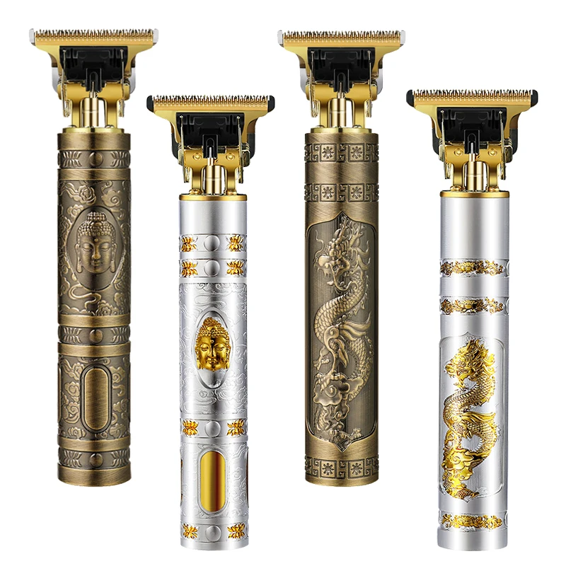 Men Vintage T9 Professional Salon USB Rechargeable Brushless Motor Cordless Electric Haircut Hair Cut Clippers Trimmer Machine