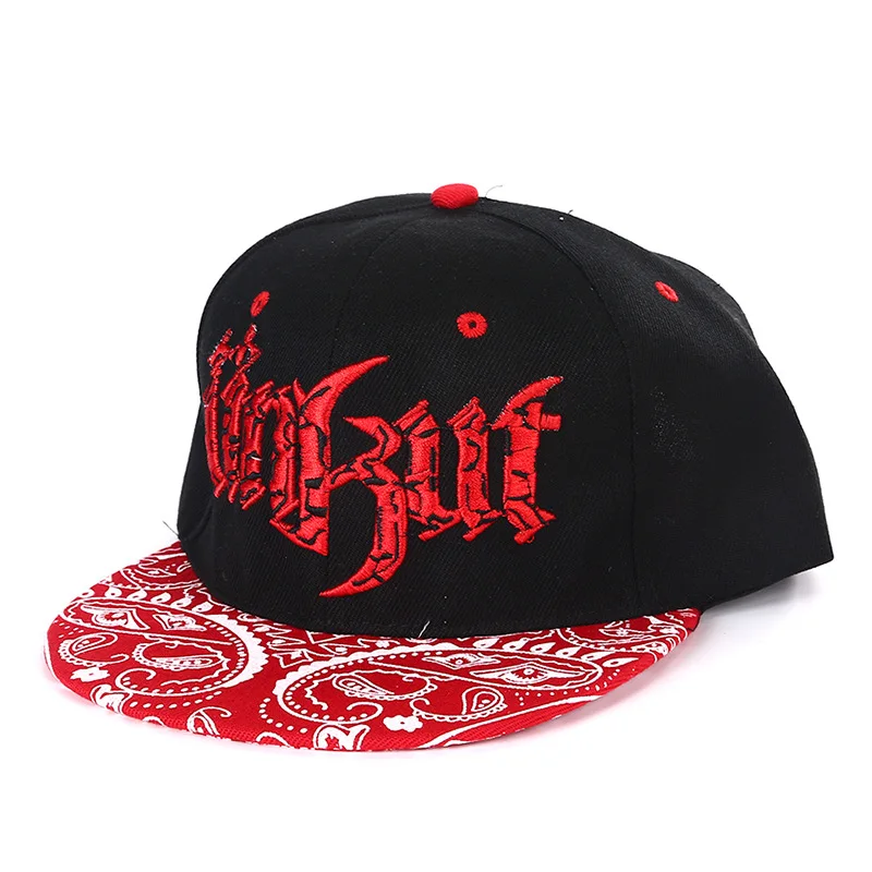 Hat  For Unisex Waterproof High Quality Cashew Flower Alphabet Hip Hop Hat European and American style embroidery Hat