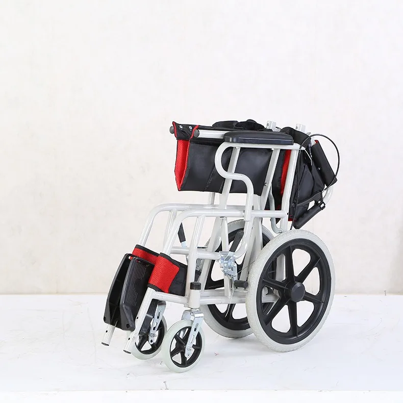 Hot selling elderly light wheelchair folding ultra-lightweight small with toilet