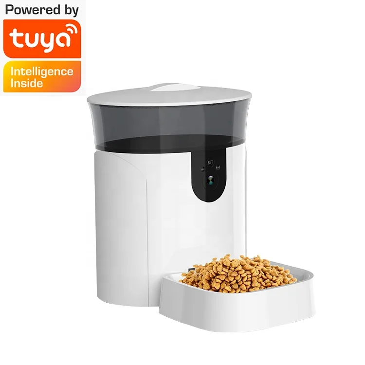 TUYA White Timing Feeding Support Smart Automatic WiFi  Auto Timer Pet Feeder