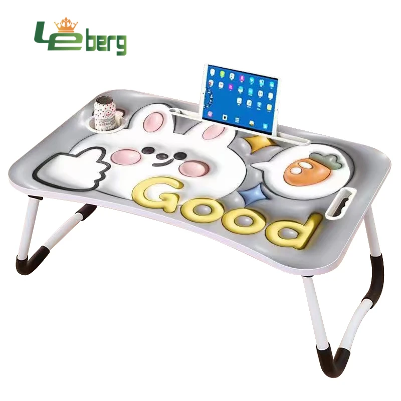 Printing Wood Laptop Desk Portable Laptop Table Multi-function Picnic Table Mini Desk Folding Study Table Hot Sale Customized