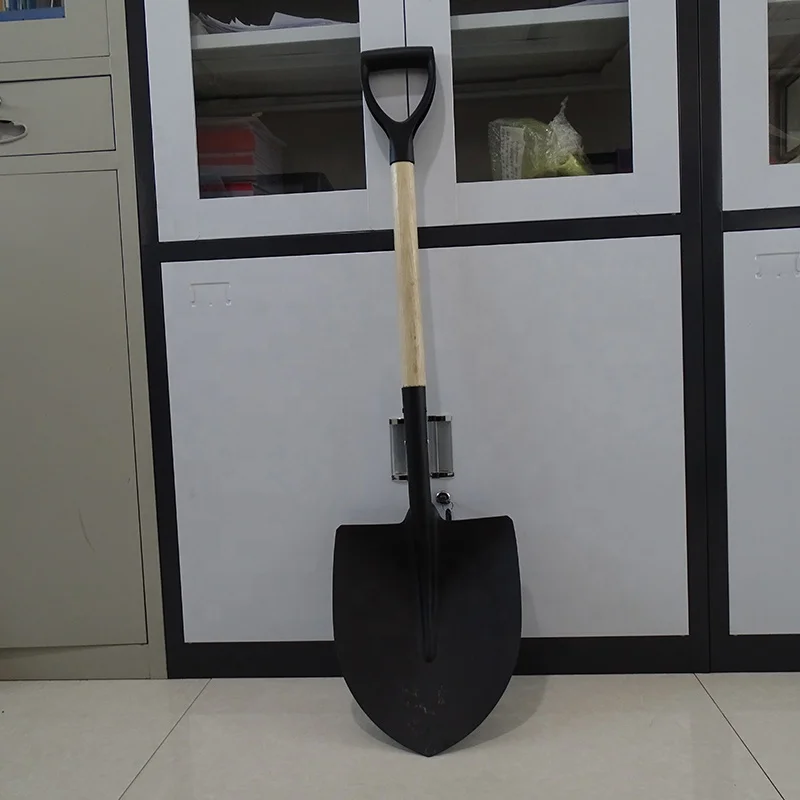 Factory direct product farming tools with Plastic D grip shovel with wooden handle spade