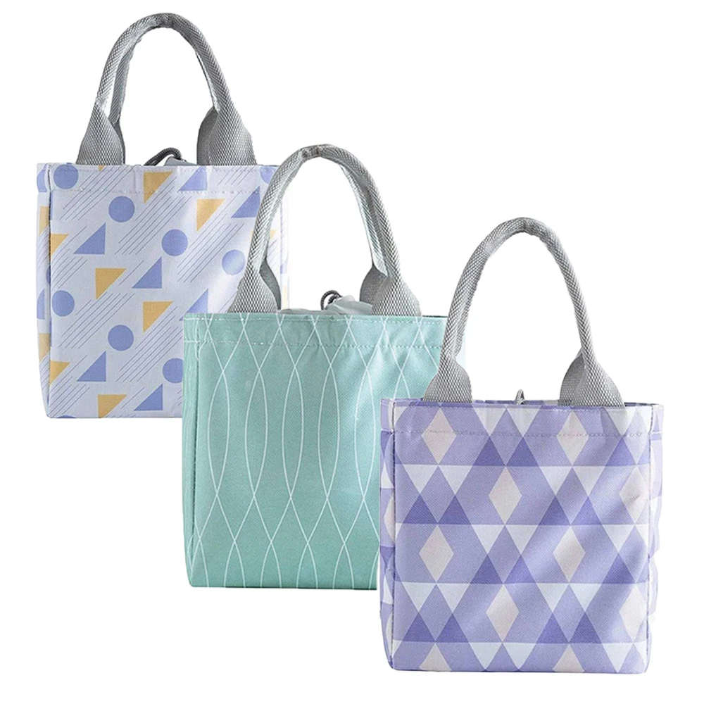 Drawstring Aluminum Foil Cooler Bag Environmentally Friendly Reusable Thermal Bag Personalized Customized Lunch Bag