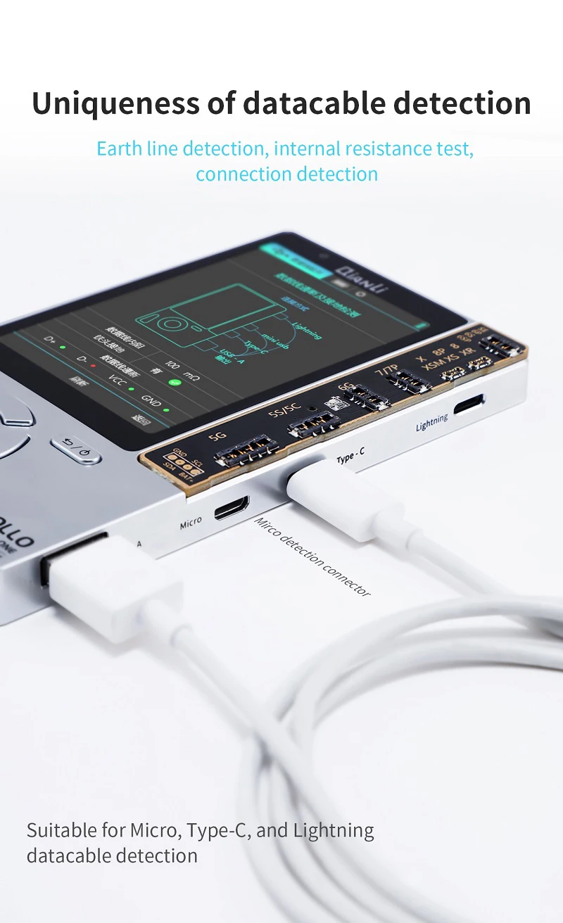 Qianli Apollo 6in 1 восстановления обнаружения устройства для Macbook 11 Pro Max XR xsmax XS 8P 8 7P 7 True Tone аккумулятор гарнитуры Baseband