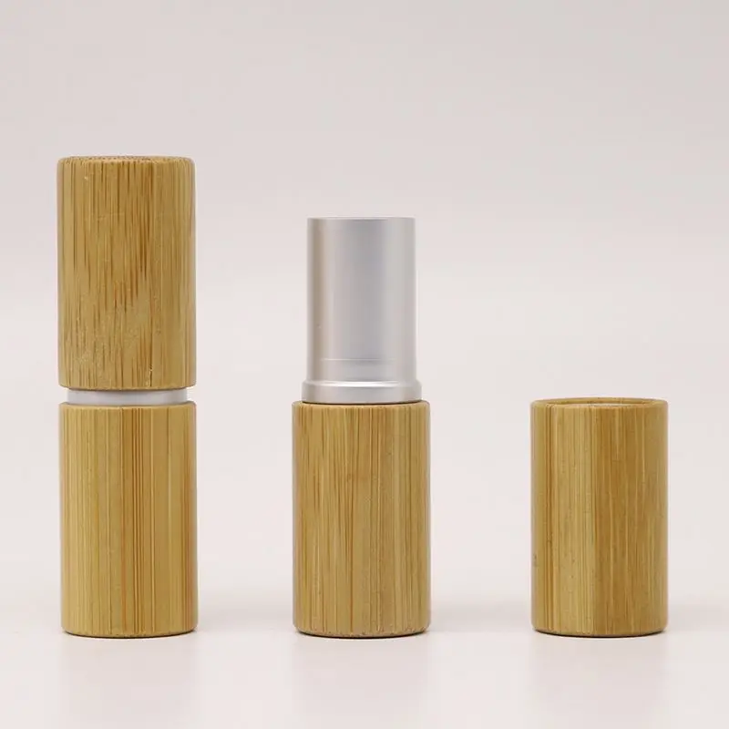 Eco-friendly Natural Bamboo Lip Balm Tube Wooden And Plastic Lipbalm Container