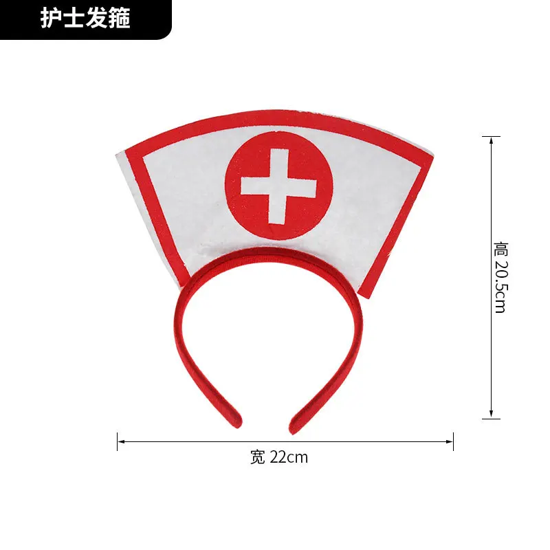 Halloween dress up headbands European and American nurses red cross  party carnival costume accessories