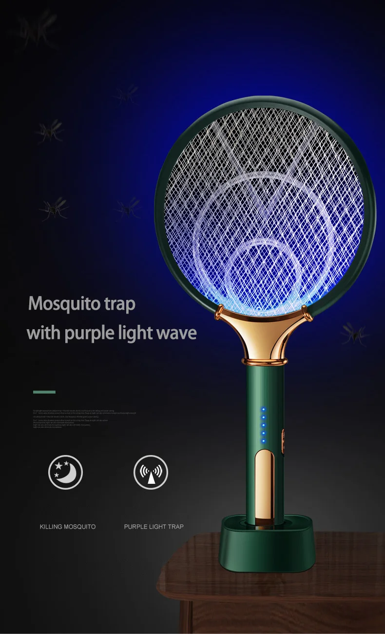 USB Electric Mosquito Swatter 2 in 1 mosquito lamp killer Mosquito control racket