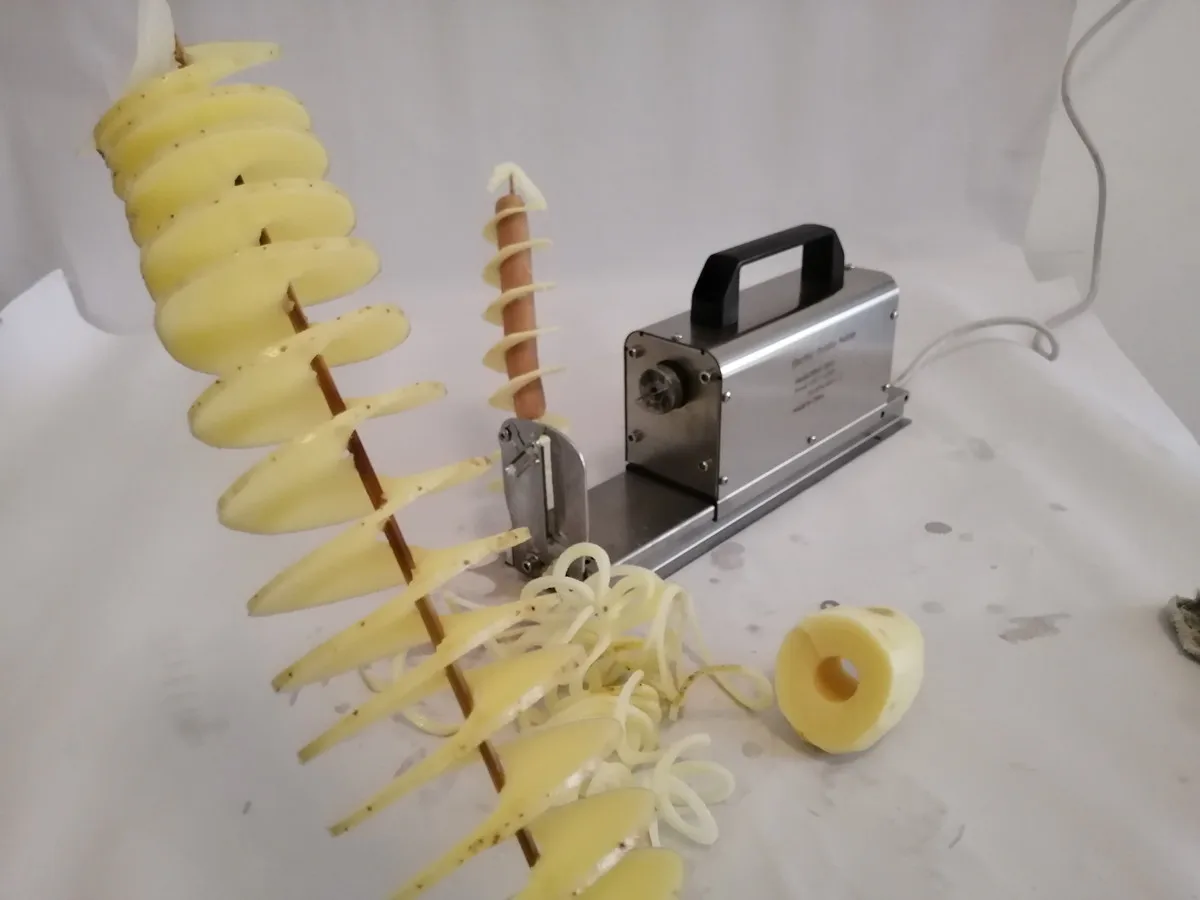 Electric Potato Twist Potato Cutter Machine/Spiral Potato Chips