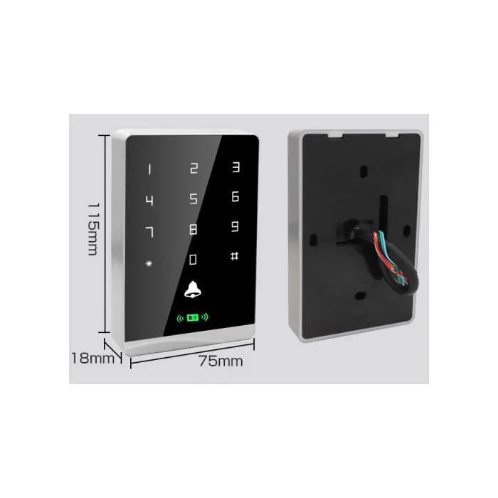 touch keypad RFID 125k and 13.56M door access control card reader
