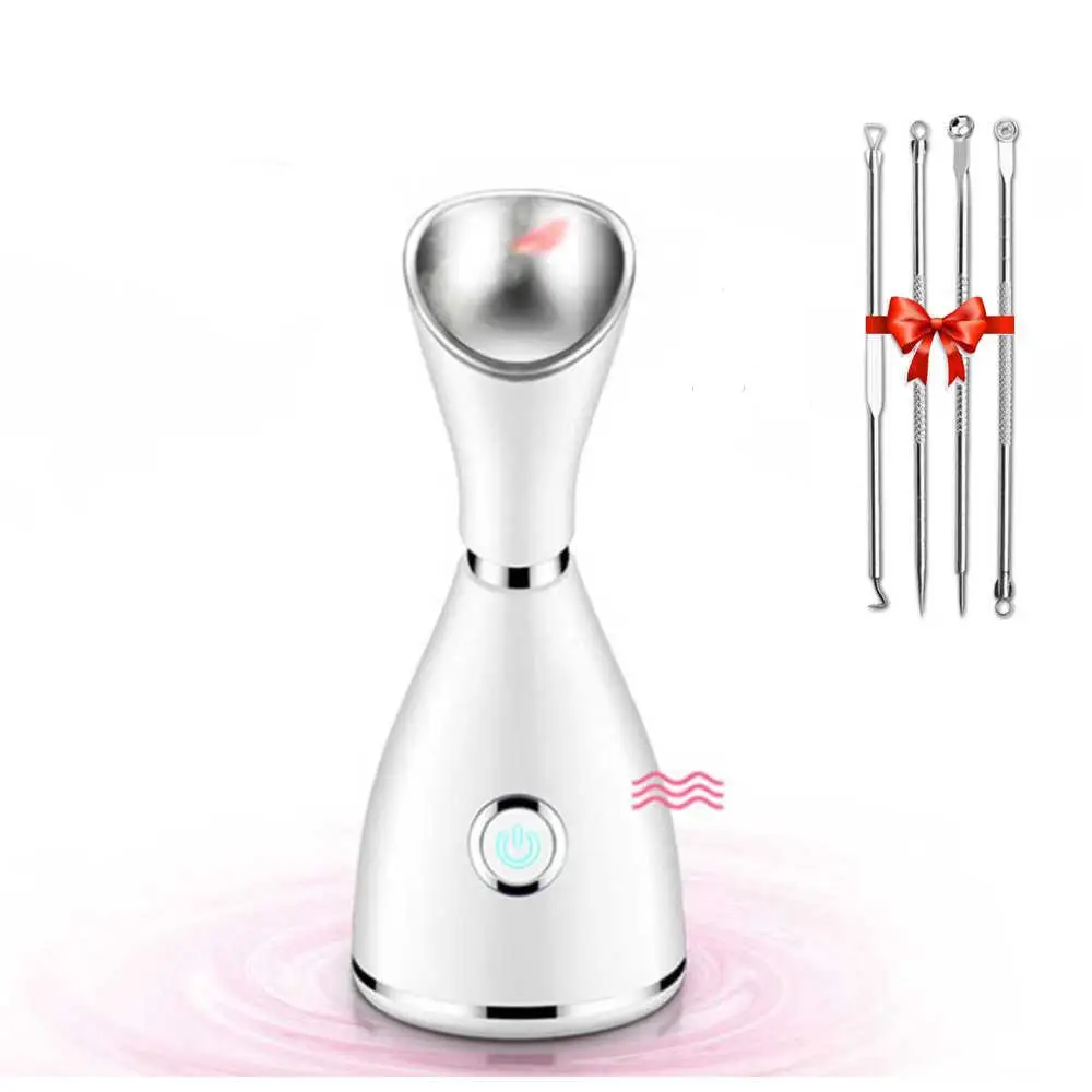 Home Portable Face Steamers Warm Mist Sliver Steel Nano Facial Steamer Facial