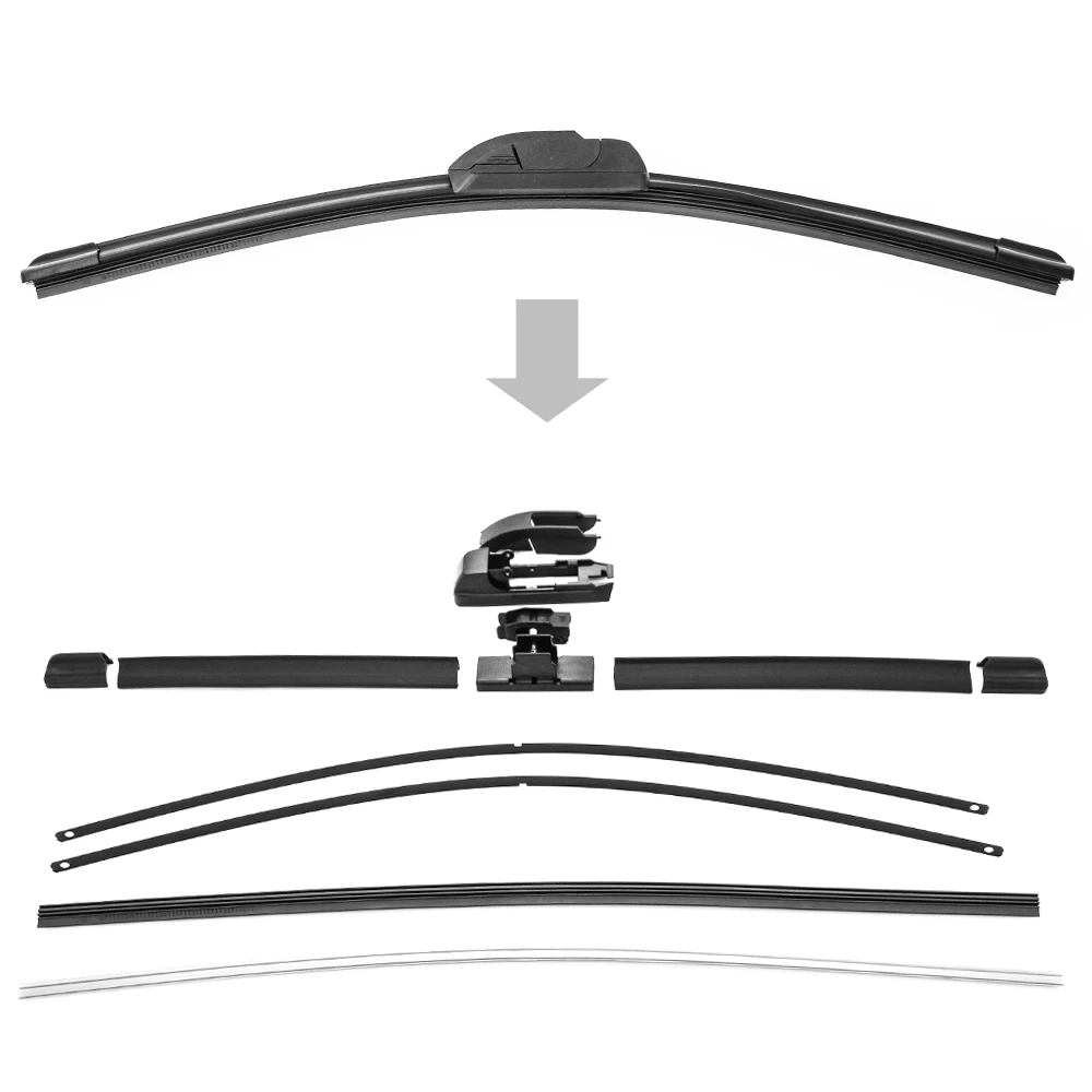 Guangzhou factory All Car Wiper Size Auto Wiper Blade Silicone Soft Wiper Blade