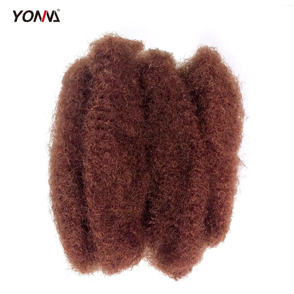 High Quality100% Remy Human Hair Full Handmade Tight Afro Kinky Curly Hair Bulk For Dreadlock Extensions