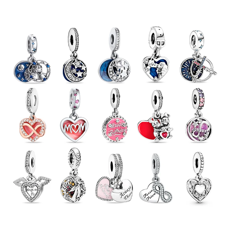 Zhigu Wholesales Bead Bracelet with Charm Bracelet with Love Heart Pendant Beads Brand Bracelets  for Women