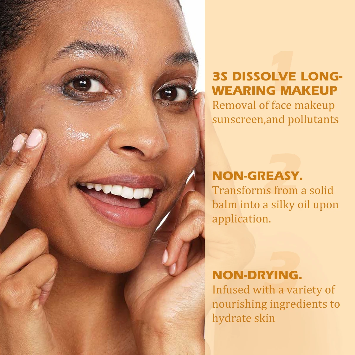 No Touch Makeup Remover Balm Easy To Use Low PH Facial Cleansing Gently Nourishing Facial Cream Makeup Remover