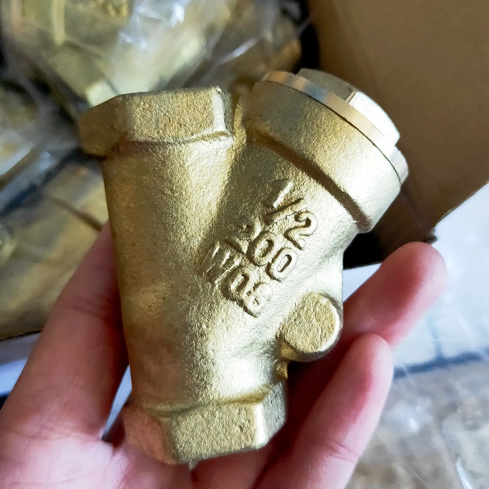 Fire Protection Gate Pressure Brass Swing Check Valves Industrial Globe Valves with High Temperature Resistance  Washer Inside