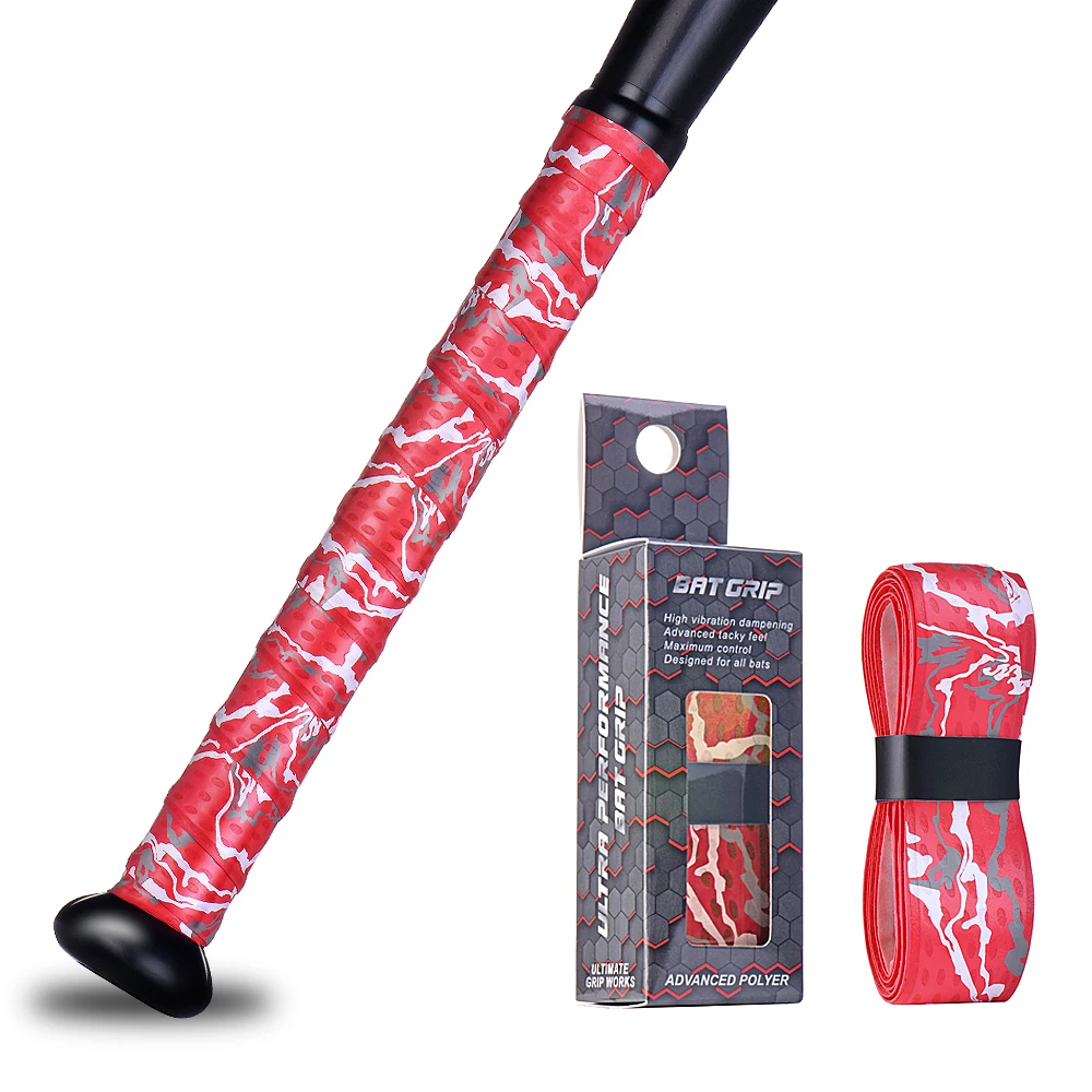 Red Camouflage Custom Design 1.1 mm Baseball Bat Grip