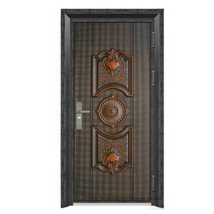 Luxury Design Metal Steel Door Single Double Exterior Front Security Steel Door