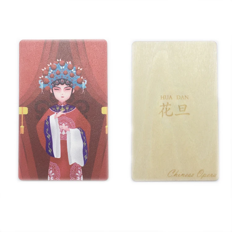 Factory price 13.56mhz custom rfid nfc wood holder business card wooden card