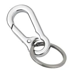 RIMEI stainless steel snap hook key chain reasonable price split key ring with chain Wholesale custom logo