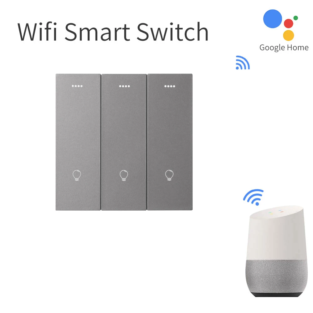  Заводская цена 3 комплекта умный дом Wi-Fi Беспроводной Выключатель Света Европейский настенный выключатель света кнопочный