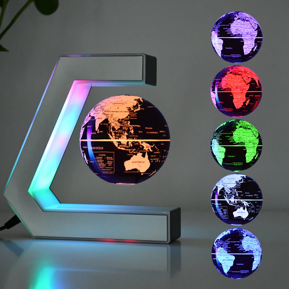 2022 lamp globe levitating globe magnetic floating globe with lighting