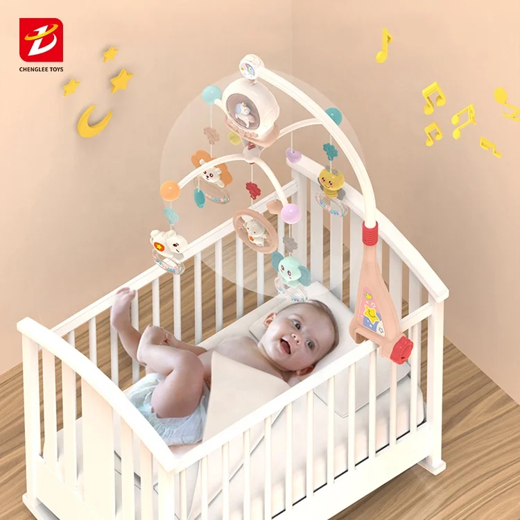 Детский подвесной мобиль с дистанционным управлением, музыкальный комплект для детской кроватки