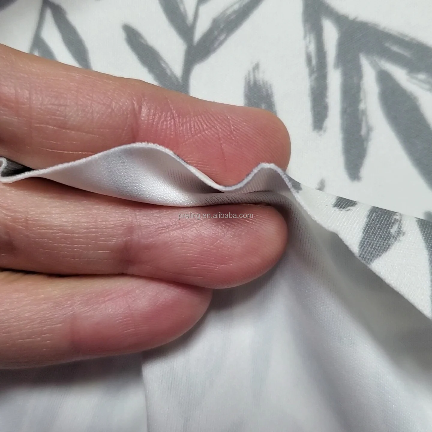 Polyester 30D knitted PUL fabric printed PFCs free water repellent for bibs soft shell mats