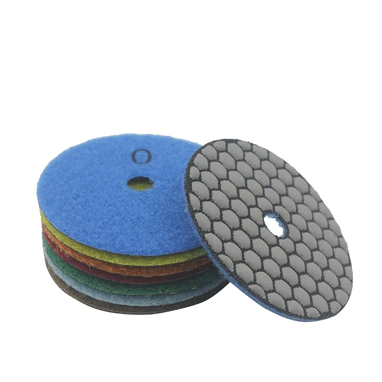 4 Inch Diamond Dry  Granite Marble Buffing And Polishing Pads For Stone