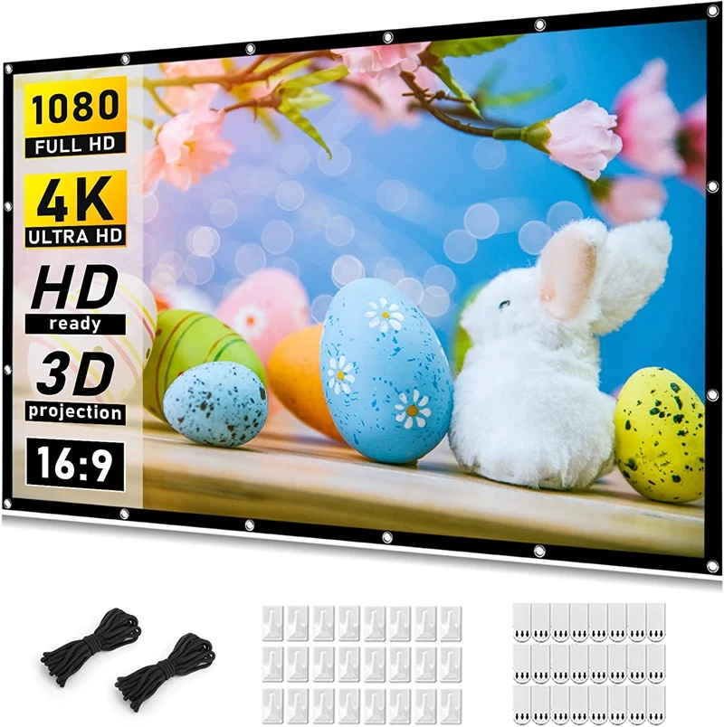 Factory Direct Supply Cheapest Price 16:9 High Quality Large Electric Projector Screen Outdoor