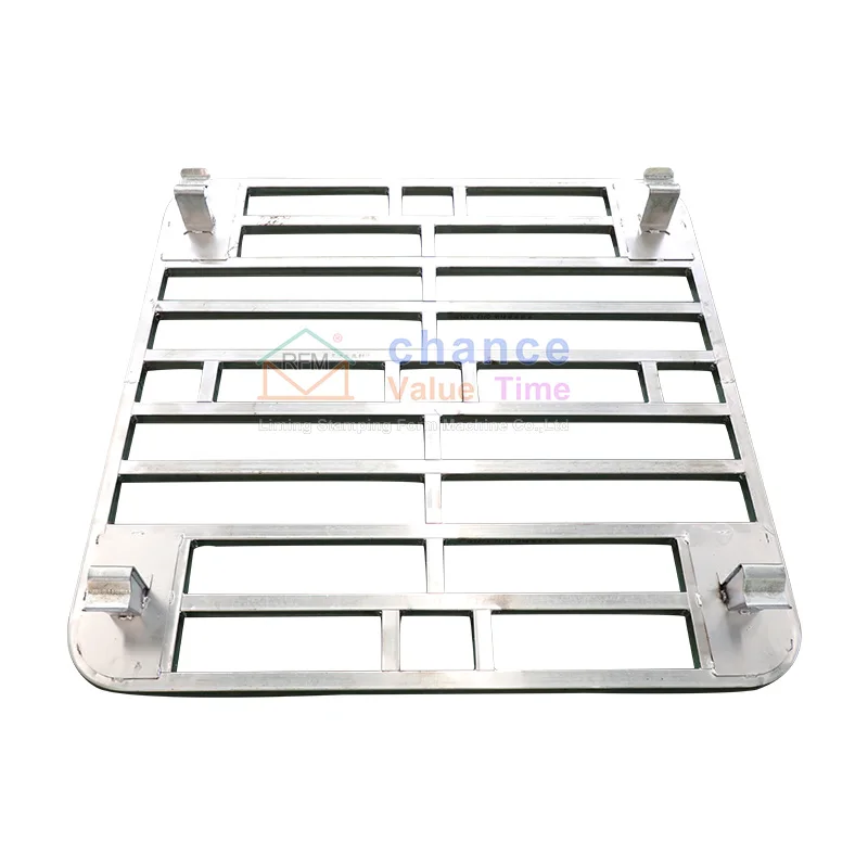 Lockheer Logistics Warehousing Double Sided Galvanised Reusable Metal Pallets With Sides