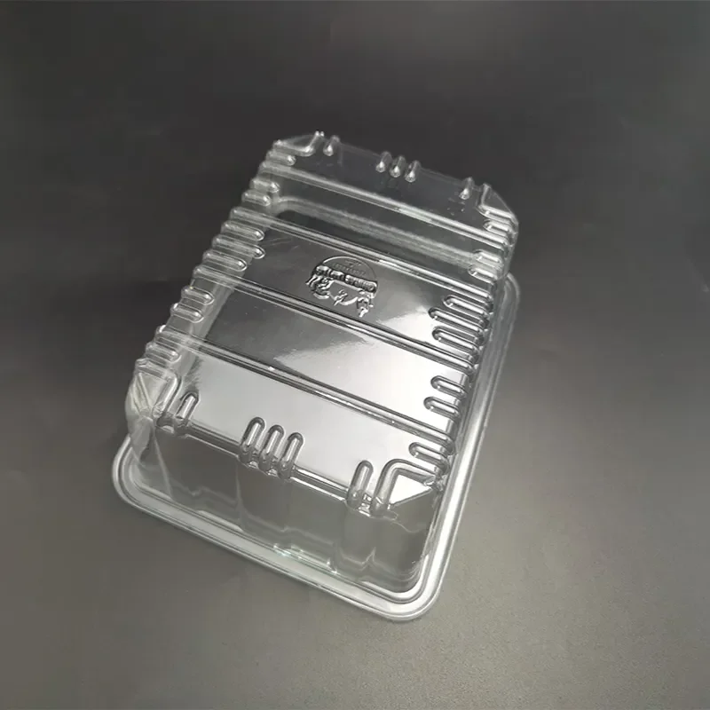 XIEFA Rectangular blister PET plastic transparent fruit and vegetable salad food container tray