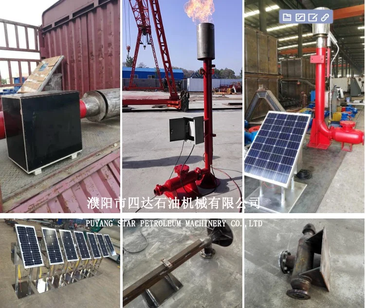 oil field flare gas Solar-powered ignition device/solid control mud gas ignited