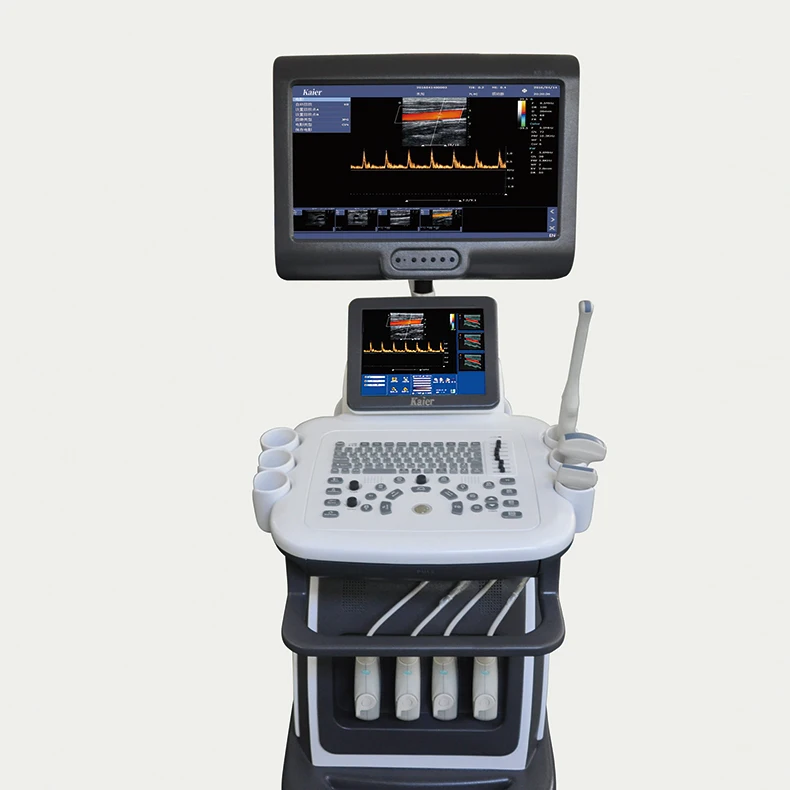 Ультразвуковая машина медицинская тележка цветная Доплер 4d 3d ультразвуковая диагностическая система для человека