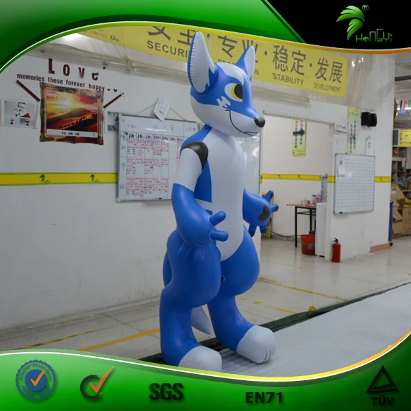 Handmade Blue inflatable husky, Big inflatable husky animal toys