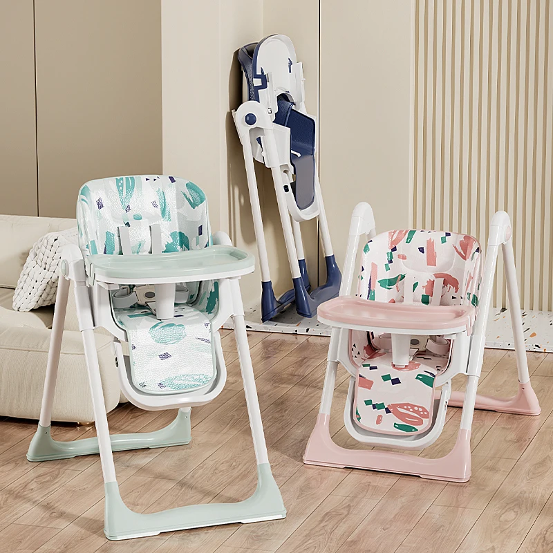 Multifunction plastic portable foldable toddler baby feeding high chair